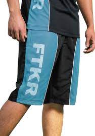 FK Mesh Shorts – Schwarz/Himmelblau/Weiß