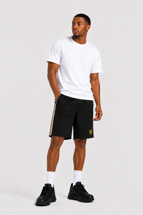 FK Teams Shorts - Schwarz/Gelb/Weiß - Footkorner