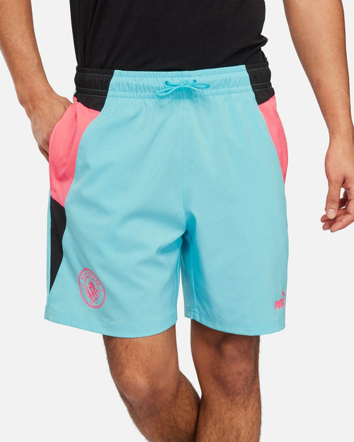 Pantalón corto Manchester City 2023/2024 - Azul/Rosa/Negro - Footkorner