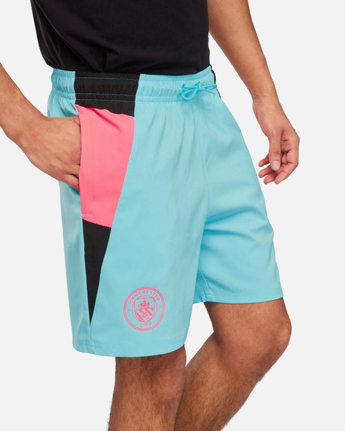 Pantalón corto Manchester City 2023/2024 - Azul/Rosa/Negro - Footkorner