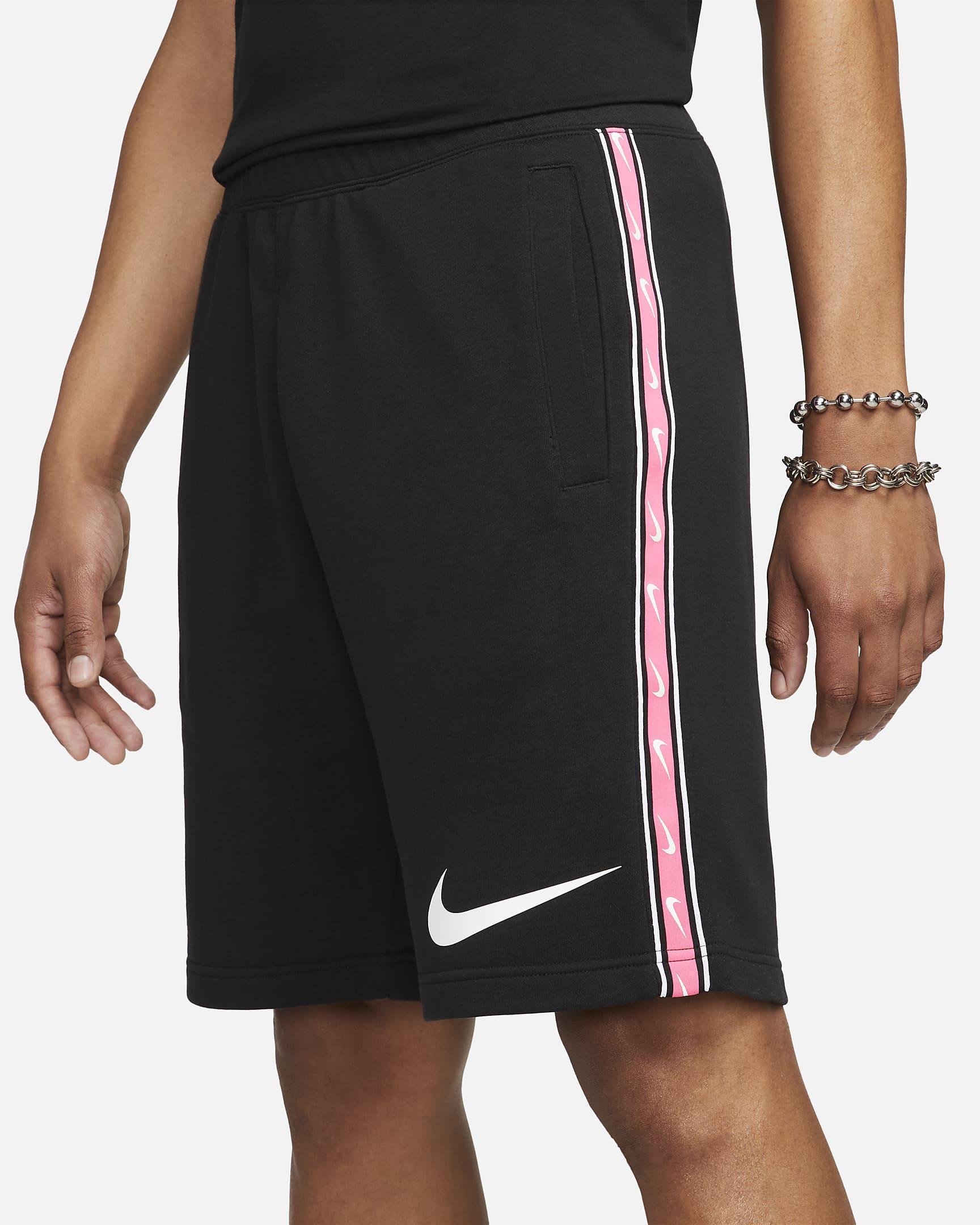 Pantaloncini Nike Sportswear - Nero/Bianco/Rosa
