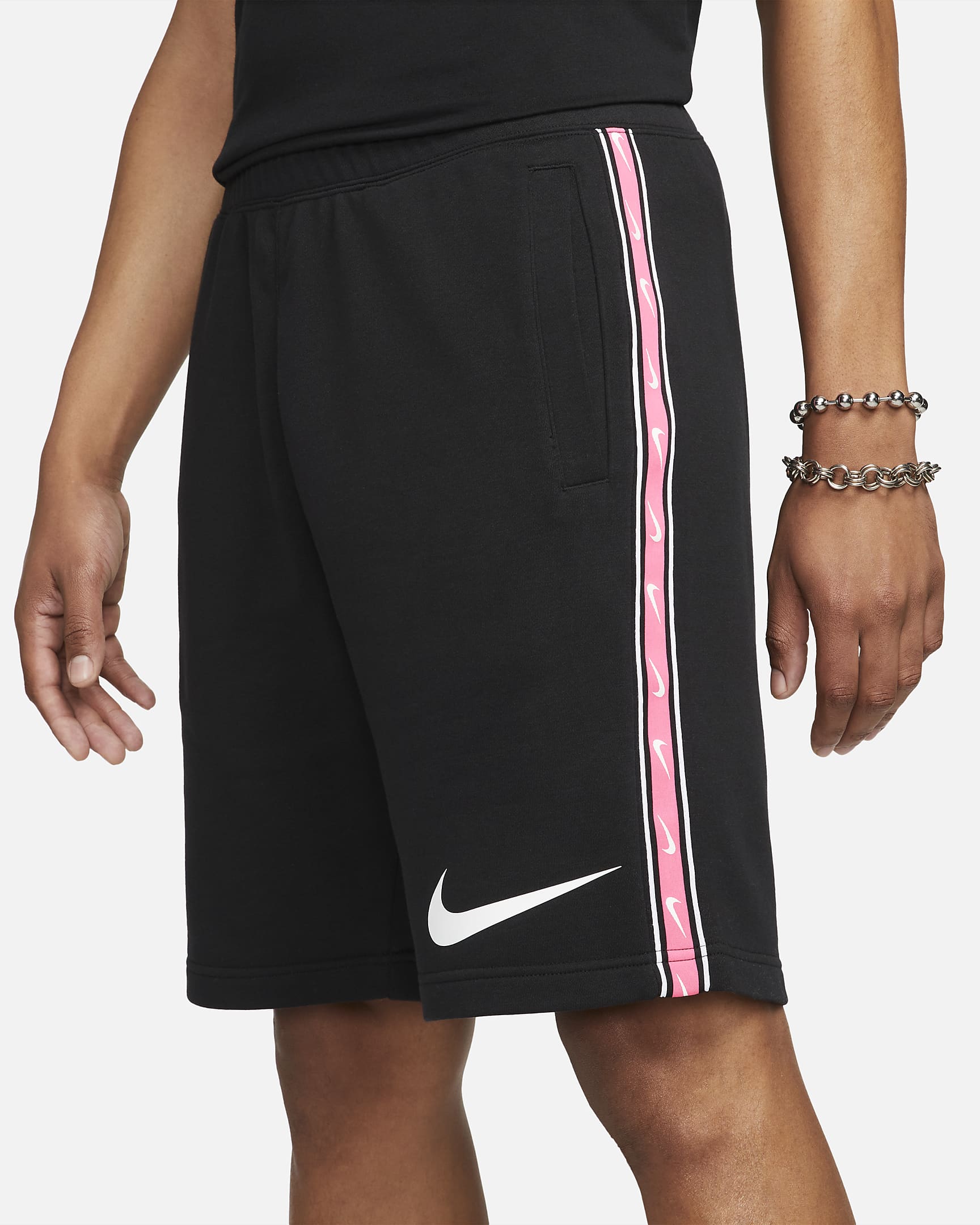 Kurze Nike Sportswear – Schwarz/Weiß/Rose