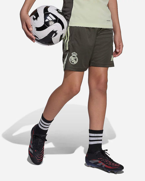 Real Madrid Junior Training Shorts 2025/2026 - Khaki/Green - Footkorner