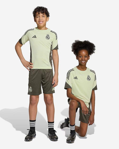 Real Madrid Junior Training Shorts 2025/2026 - Khaki/Green - Footkorner