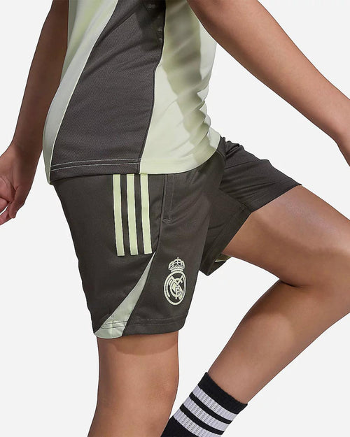 Real Madrid Junior Training Shorts 2025/2026 - Khaki/Green - Footkorner