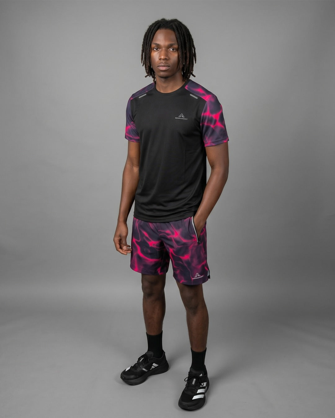FootkornerShort Serramont Wave - Noir/Rose