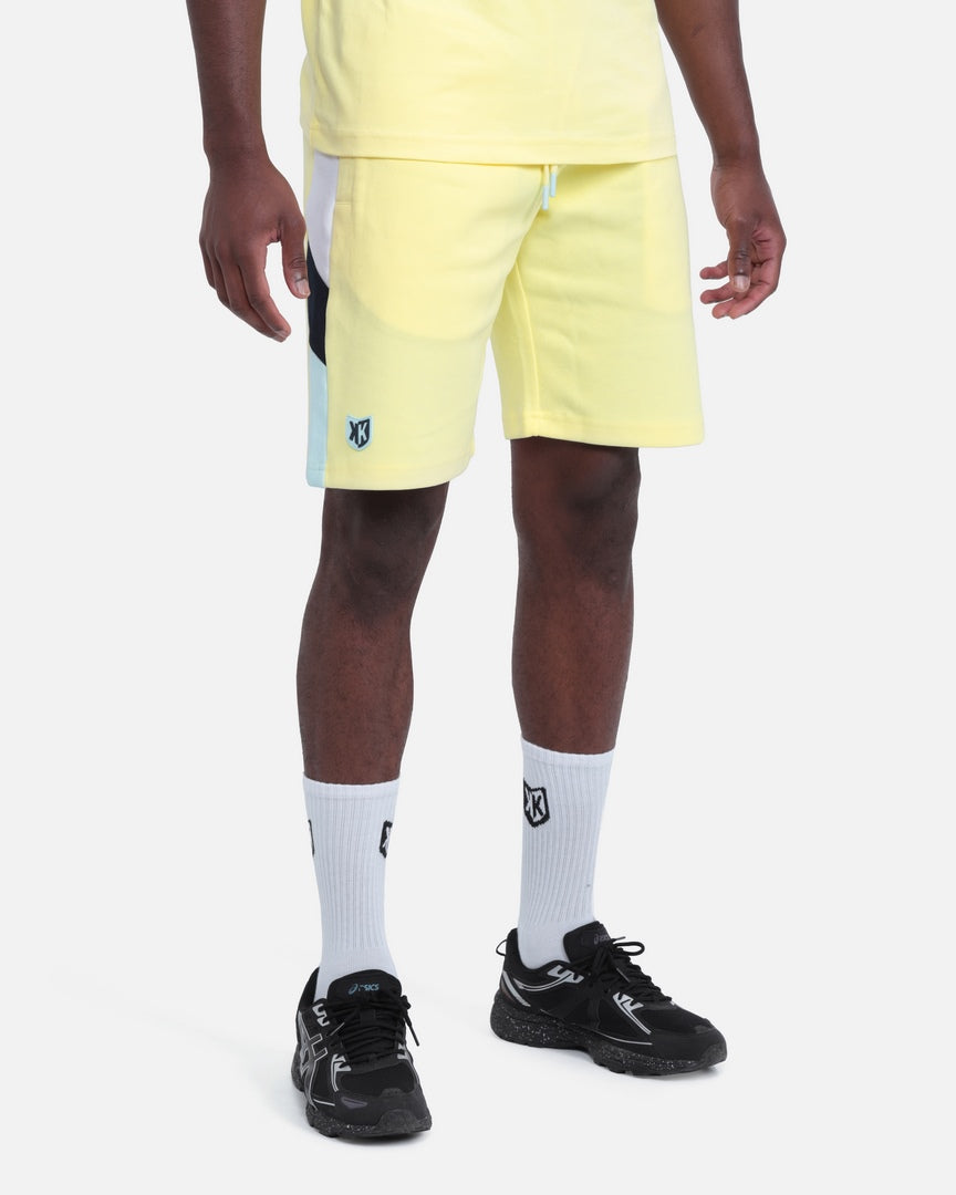 Sicarios Pastell Shorts – Blau/Weiß/Gelb