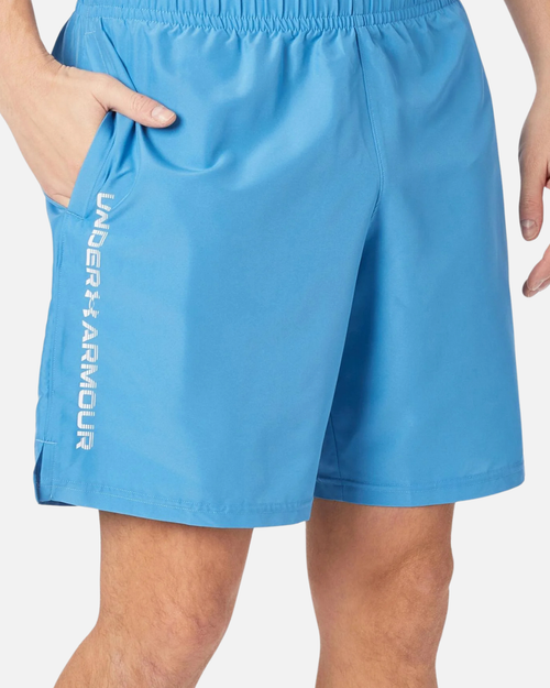 Kurze Under Armour Tech Schriftzug - Blau - Footkorner