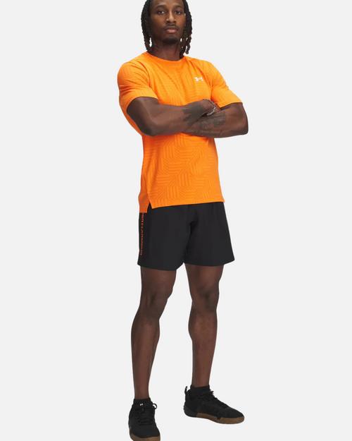 Short Under Amour Tech  Wordmark - Noir/Orange - Footkorner