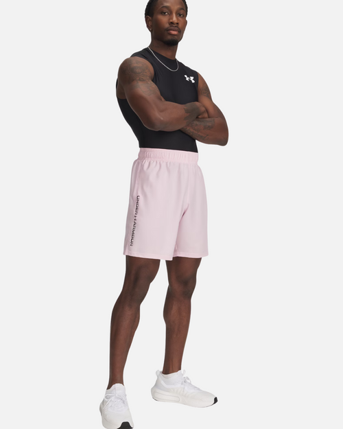 Pantaloncini Under Amour Tech Wordmark - Rosa - Footkorner