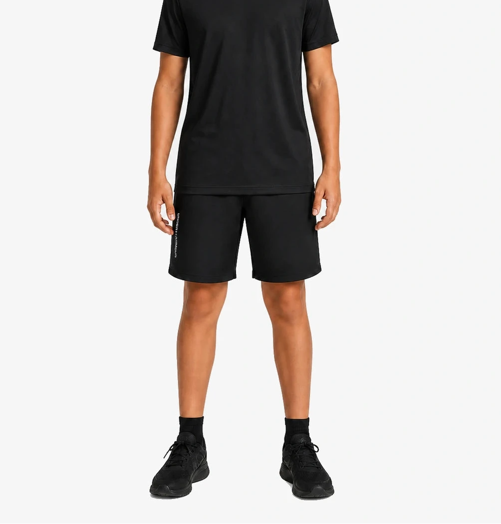 Short Under Armour Tech Woven Wordmark - Negro/Rojo - Footkorner - Footkorner