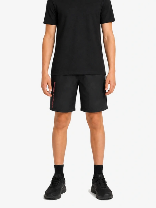 Under Armour Tech Woven Wordmark Shorts - Black/Red - Footkorner