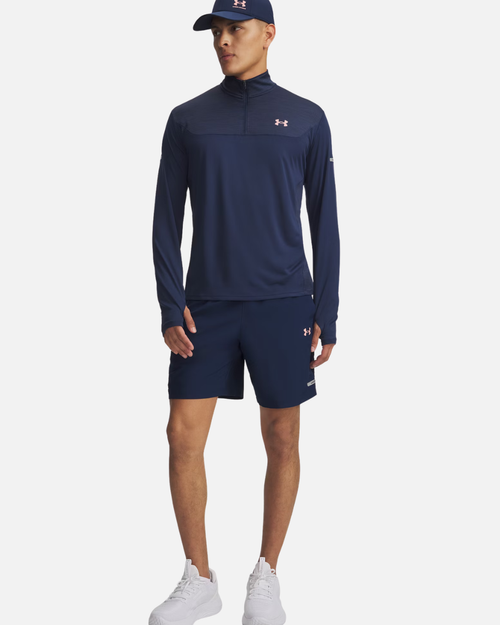 Short Under Armour Tech Utility - Bleu/Rose - Footkorner