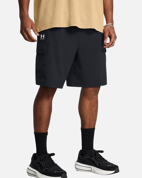 ua vibe woven cargo short-blk {Color} - Footkorner