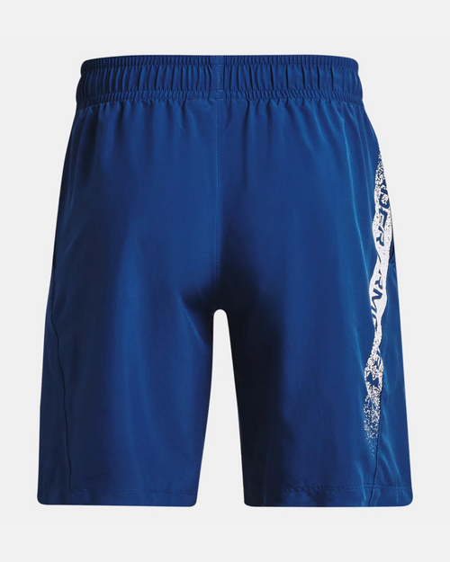 Short Under Armour Woven Graphic - Bleu/Blanc - Footkorner