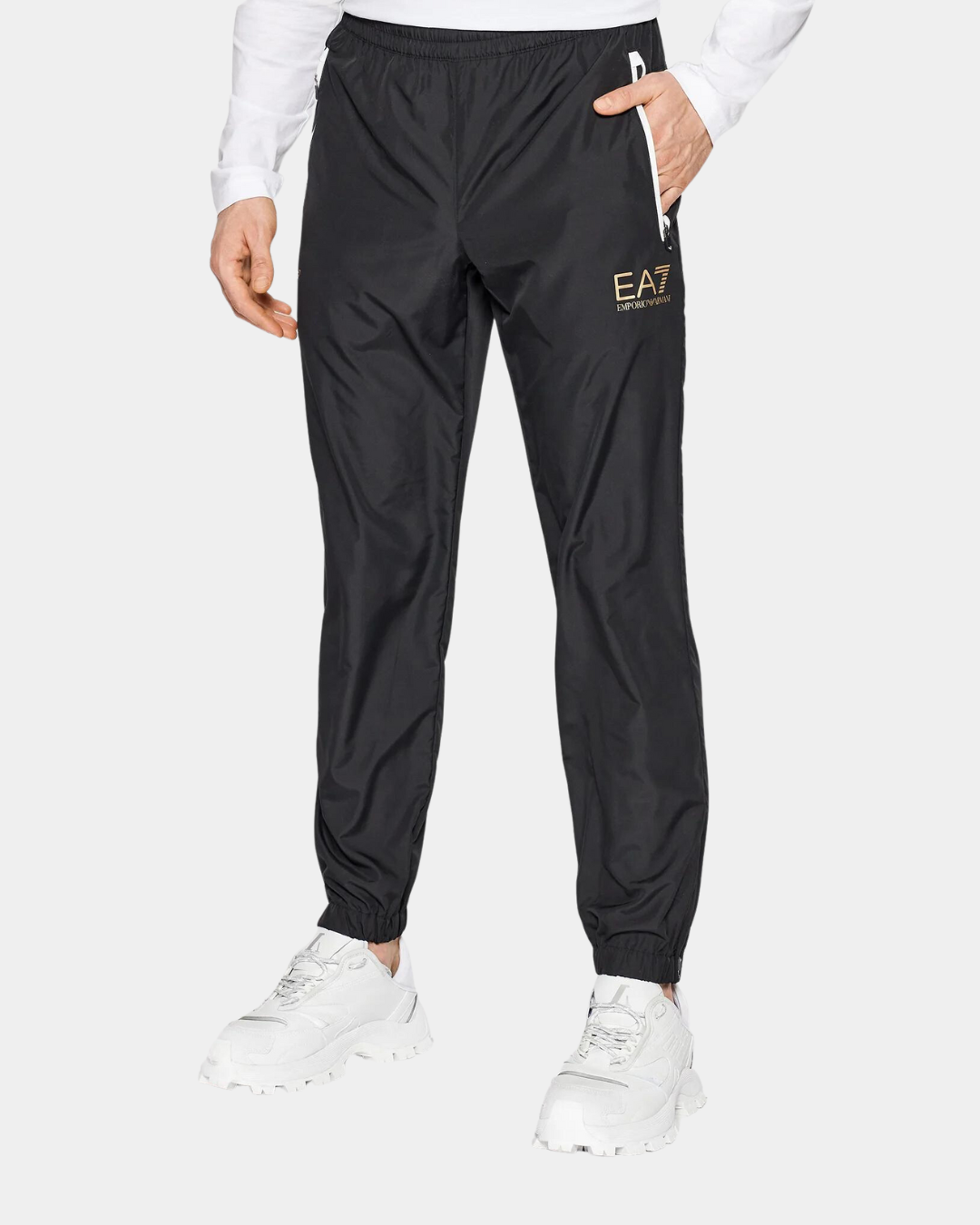 FootkornerEA7 Ventus 7 Tennis Pro Tracksuit - Black/White/Gold