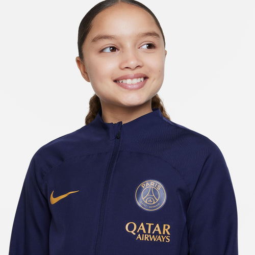 PSG Strike Junior-Trainingsanzug 2023/2024 – Blau/Gold - Footkorner