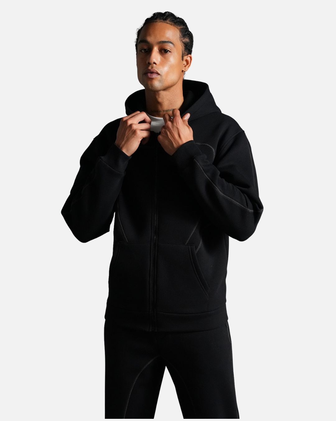 FootkornerBasic Herren Trainingsanzug Oversize - Schwarz