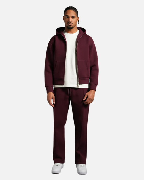 Survetement Basic à Capuche Zip - Bordeaux - Footkorner