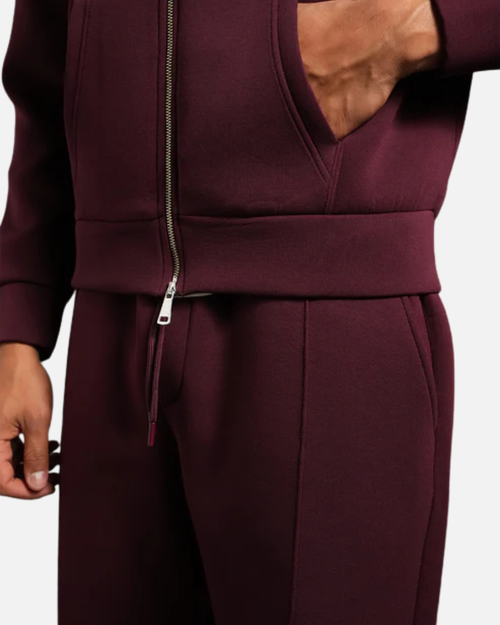Survetement Basic à Capuche Zip - Bordeaux - Footkorner