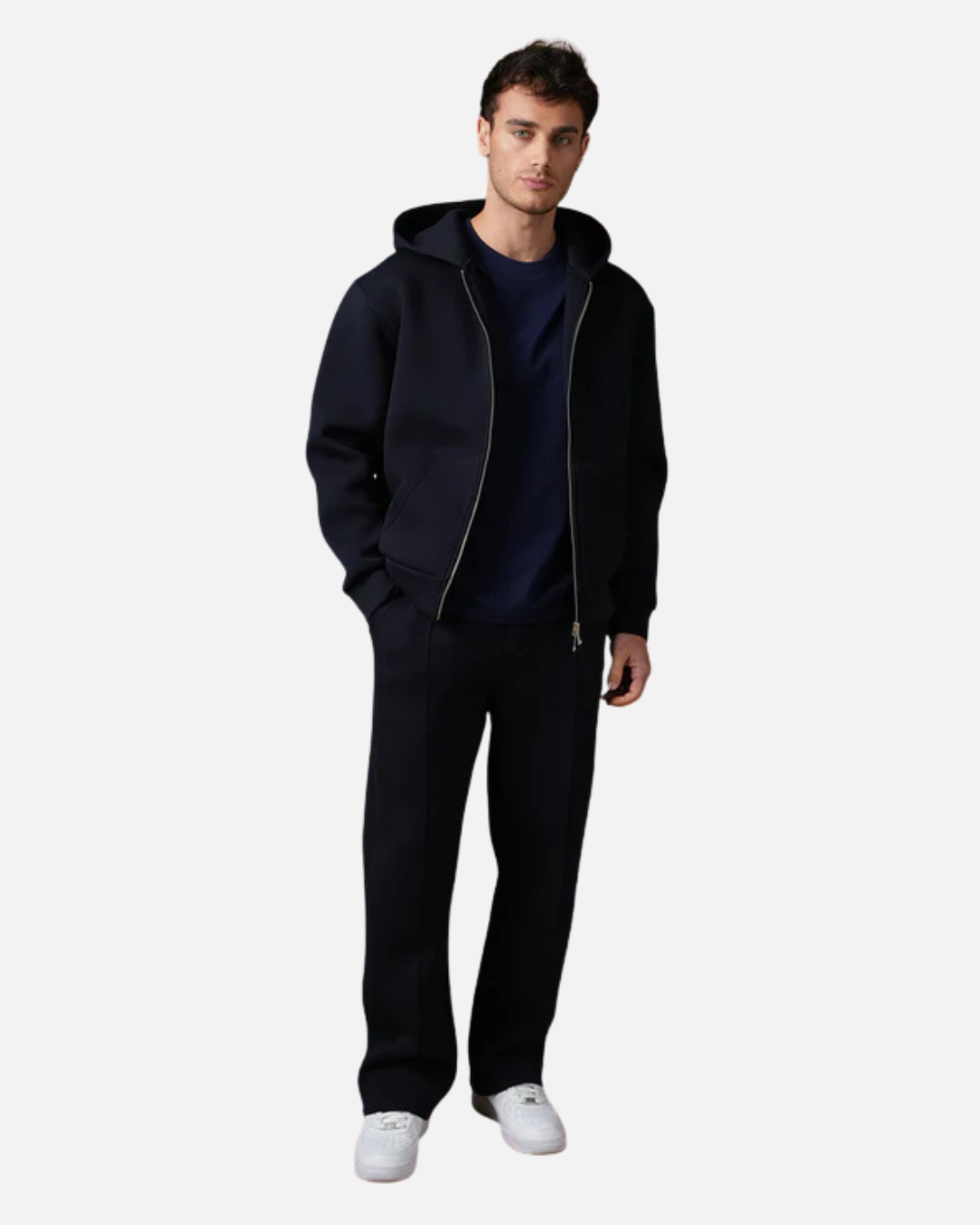 Survetement Basic à Capuche Zip - Blanc - Footkorner - Footkorner