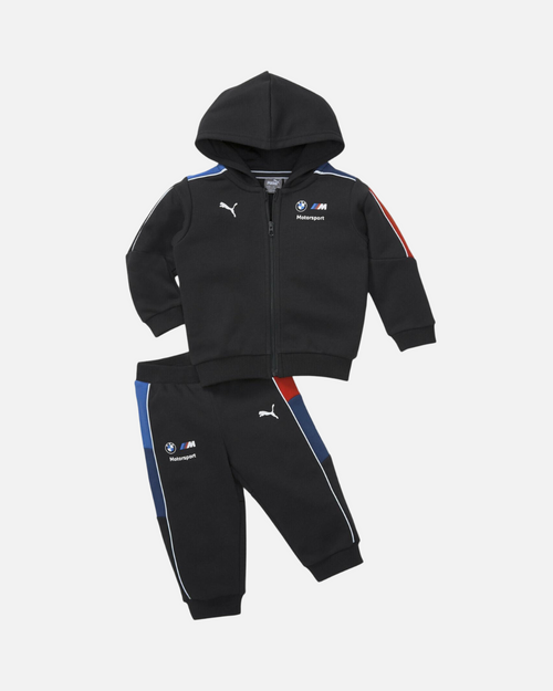 BMW Motorsport Baby-Trainingsanzug – Schwarz/Blau/Rot - Footkorner