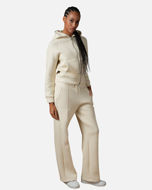 Survêtement Basic Femme Beige – Veste à capuche et pantalon jogging - Footkorner