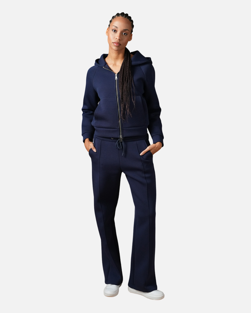 Survêtement Basic Femme Marine – Veste à capuche et pantalon jogging - Footkorner