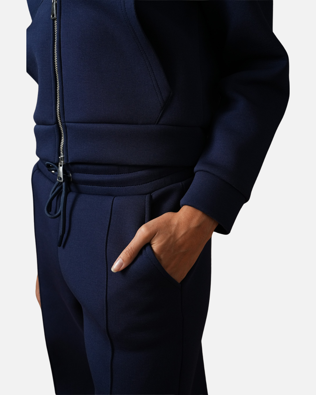 FootkornerSurvêtement Basic Femme Marine – Veste à capuche et pantalon jogging