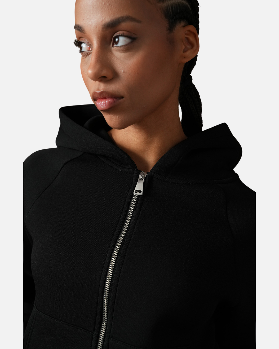 FootkornerSurvêtement Basic Femme Noir – Veste à capuche et pantalon jogging