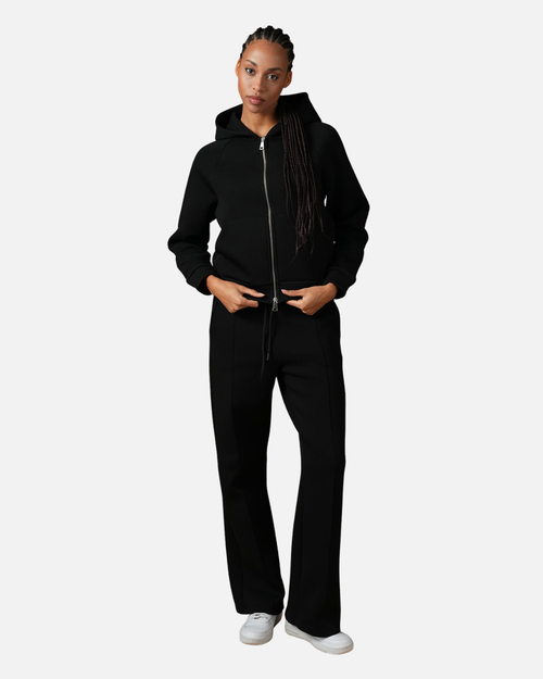 Survêtement Basic Femme Noir – Veste à capuche et pantalon jogging - Footkorner