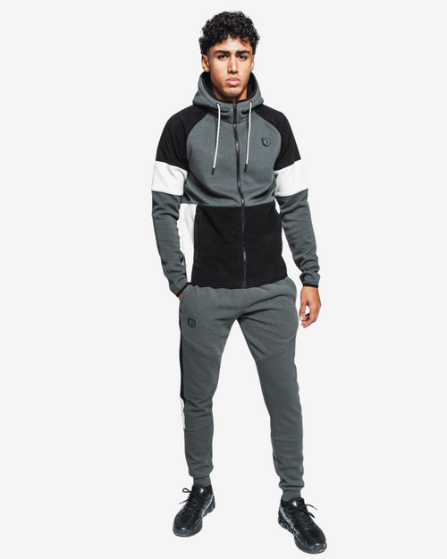 FK Cliff Trainingsanzug – Schwarz/Grau/Weiß - Footkorner