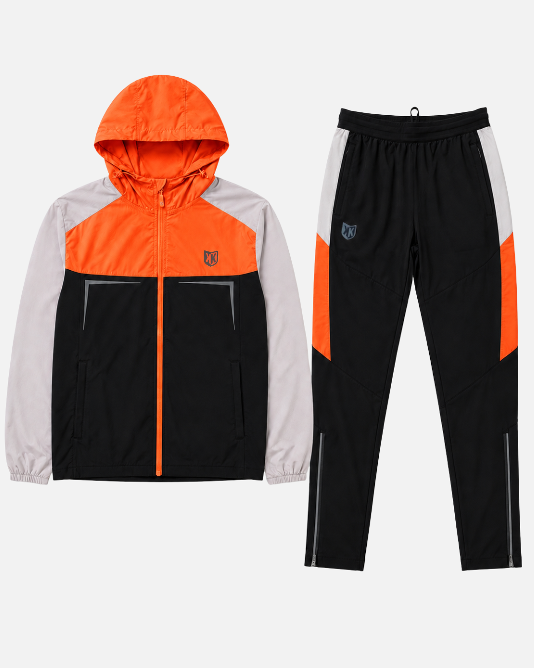 FootkornerFK Field Trainingsanzug - Schwarz/Orange/Grau