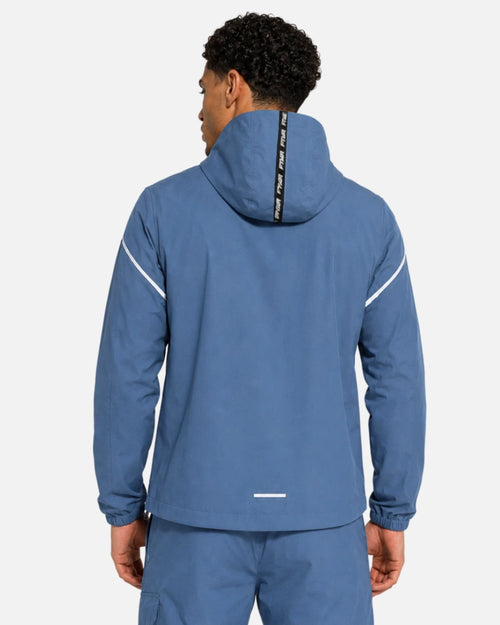 FK-Wind-Trainingsanzug-Set Blau + FTKR-1000-Sneaker Schwarz - Footkorner
