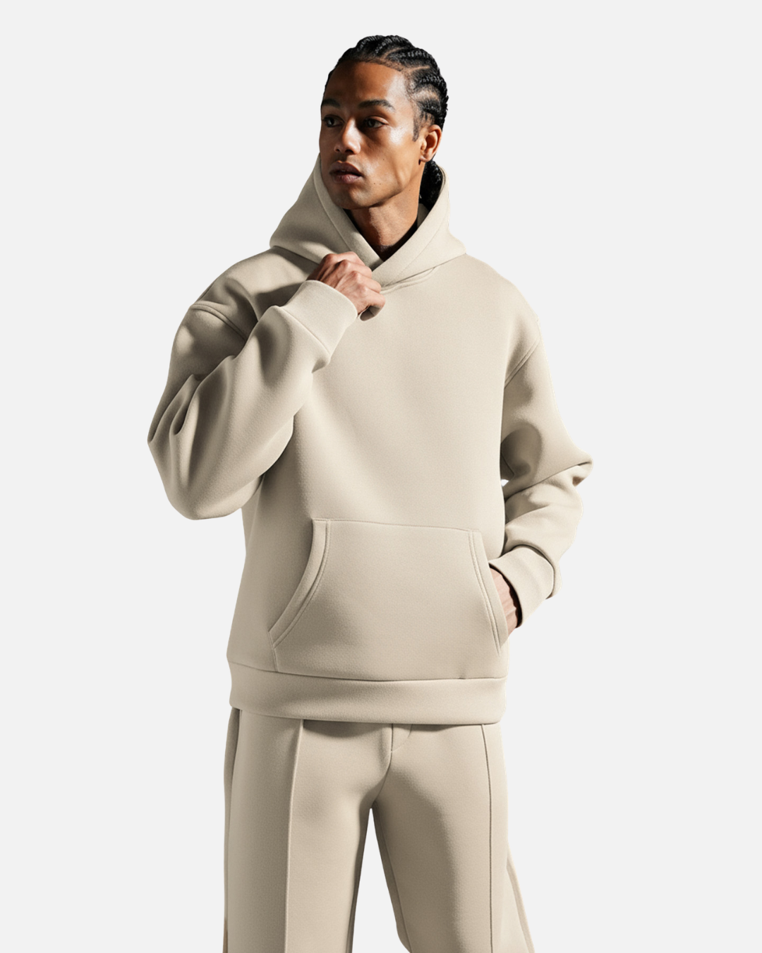 FootkornerBasic Trainingsanzug Herren Oversize – Beige