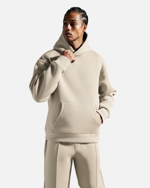 Basic Trainingsanzug Herren Oversize – Beige - Footkorner