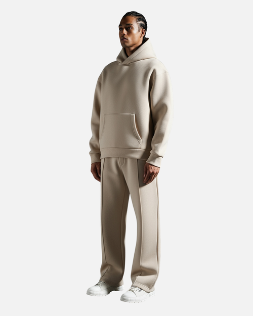 Basic Trainingsanzug Herren Oversize – Beige - Footkorner