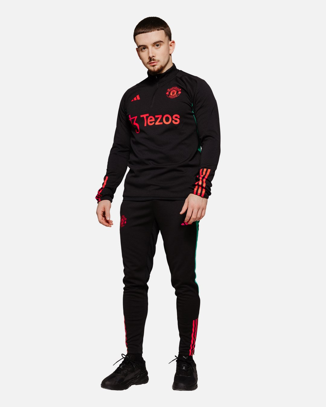 Manchester United training tracksuit 2023/2024 - Black/Red/Green