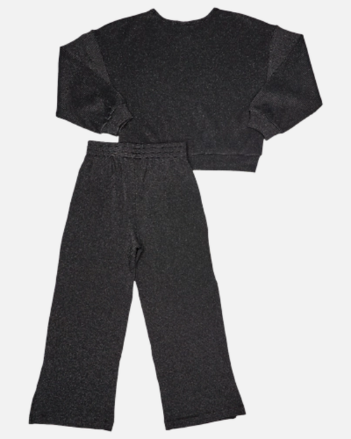 Nike Baby Trainingsanzug Lurex Waffle Set - Schwarz - Footkorner