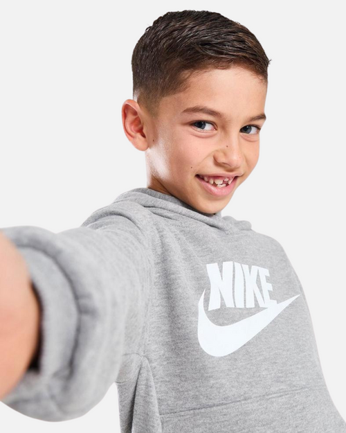 Nike Club Fleece Kinder-Trainingsanzug – Grau/Weiß - Footkorner