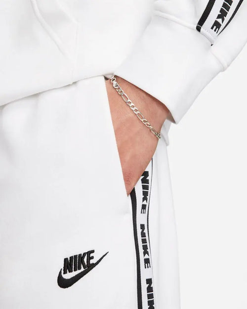 Nike Club Fleece-Trainingsanzug – Weiß/Schwarz - Footkorner