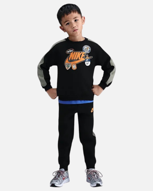 Nike Fleece Trainingsanzug Kinder - Schwarz/Orange - Footkorner