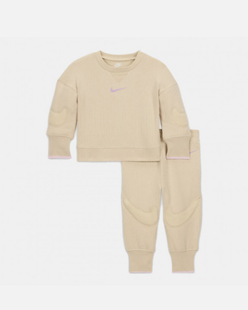 Nike Readyset Baby Tracksuit - Beige/Purple - Footkorner