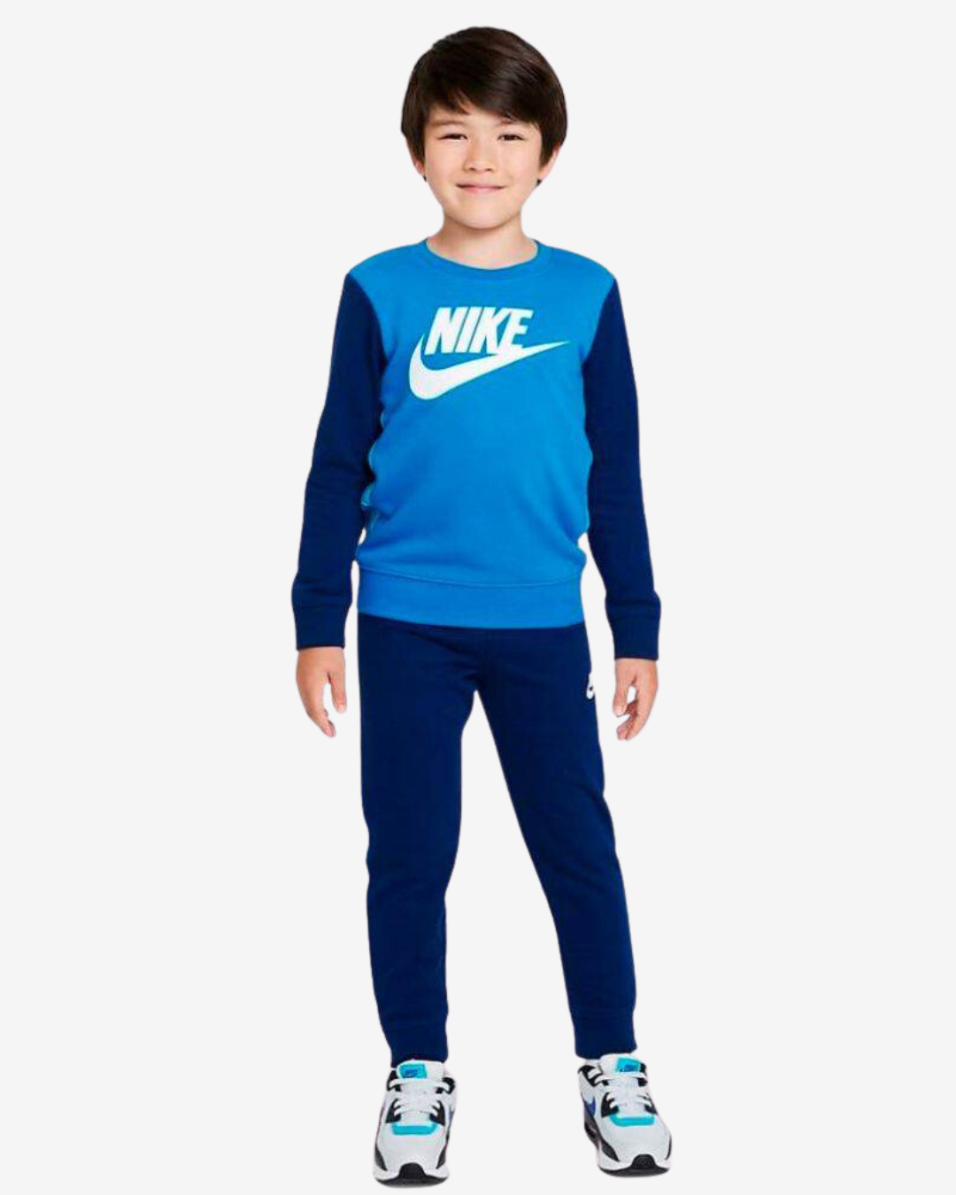 Ensemble survêtement Nike Club Fleece Enfant -Beige /Blanc – Footkorner