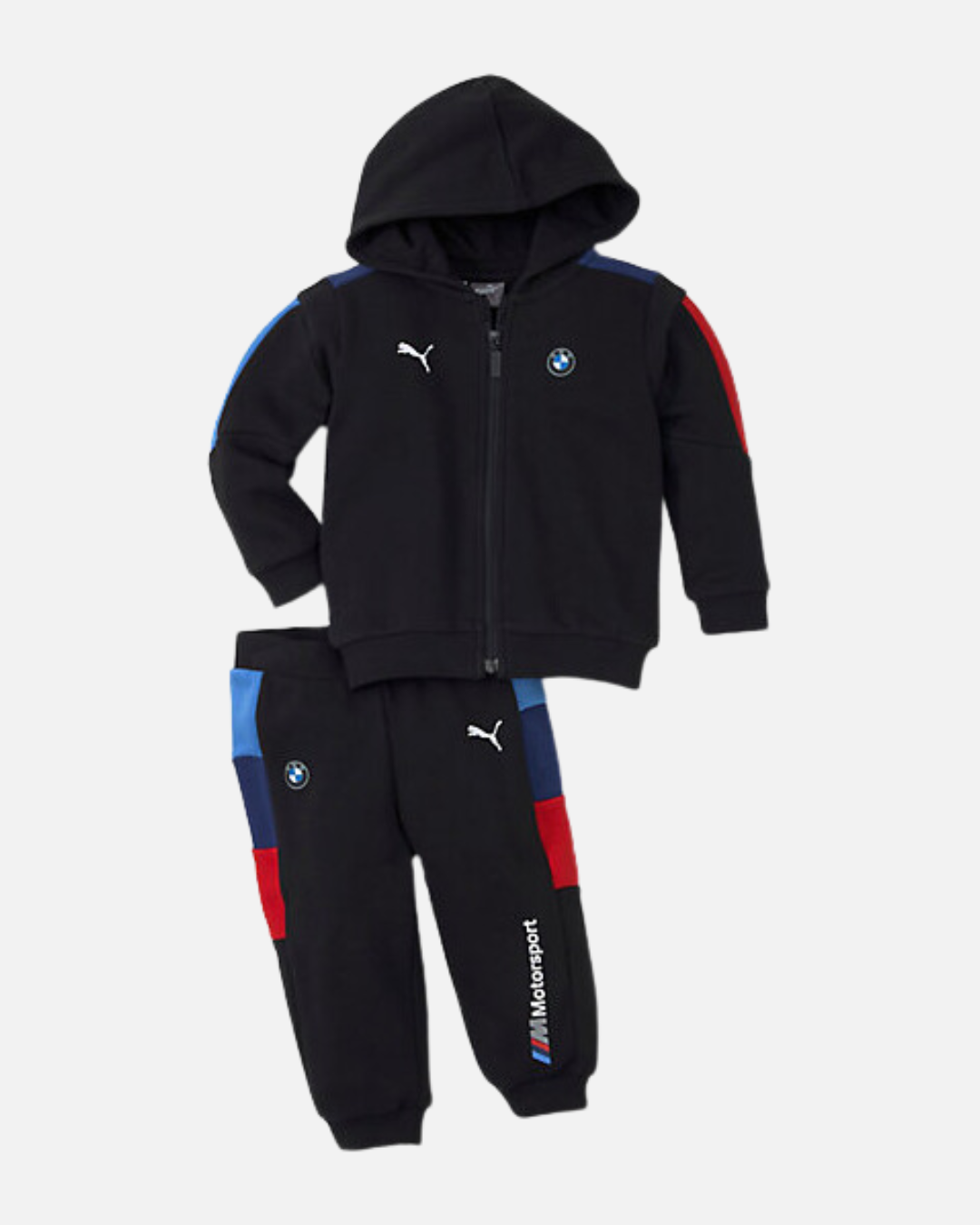 Tuta da bambino Puma BMW M Motorsport - Nera/Blu/Rosso