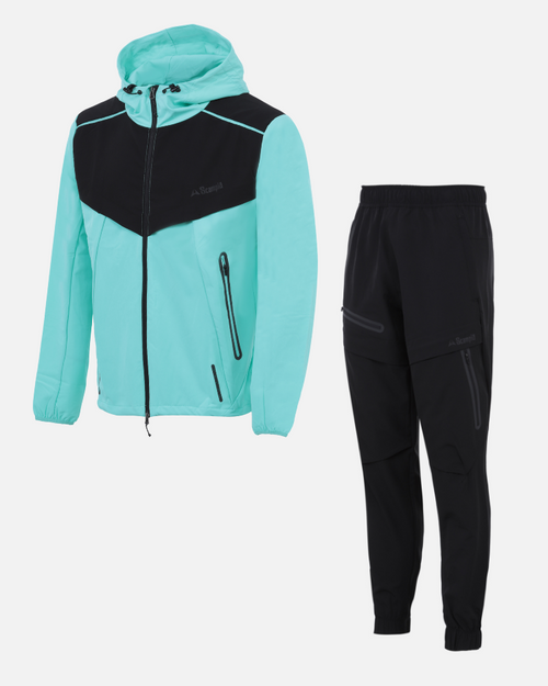 Chándal Scampia Running Scalare - Menta/Negro - Footkorner