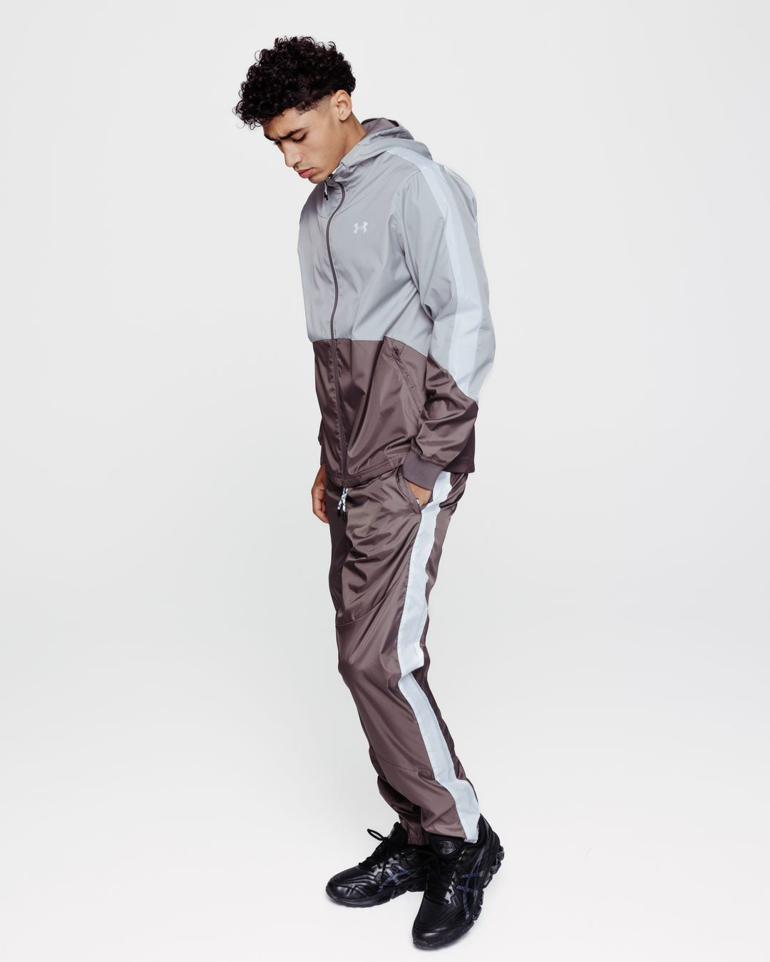 Under Armor Legacy Tracksuit - Brown/Grey