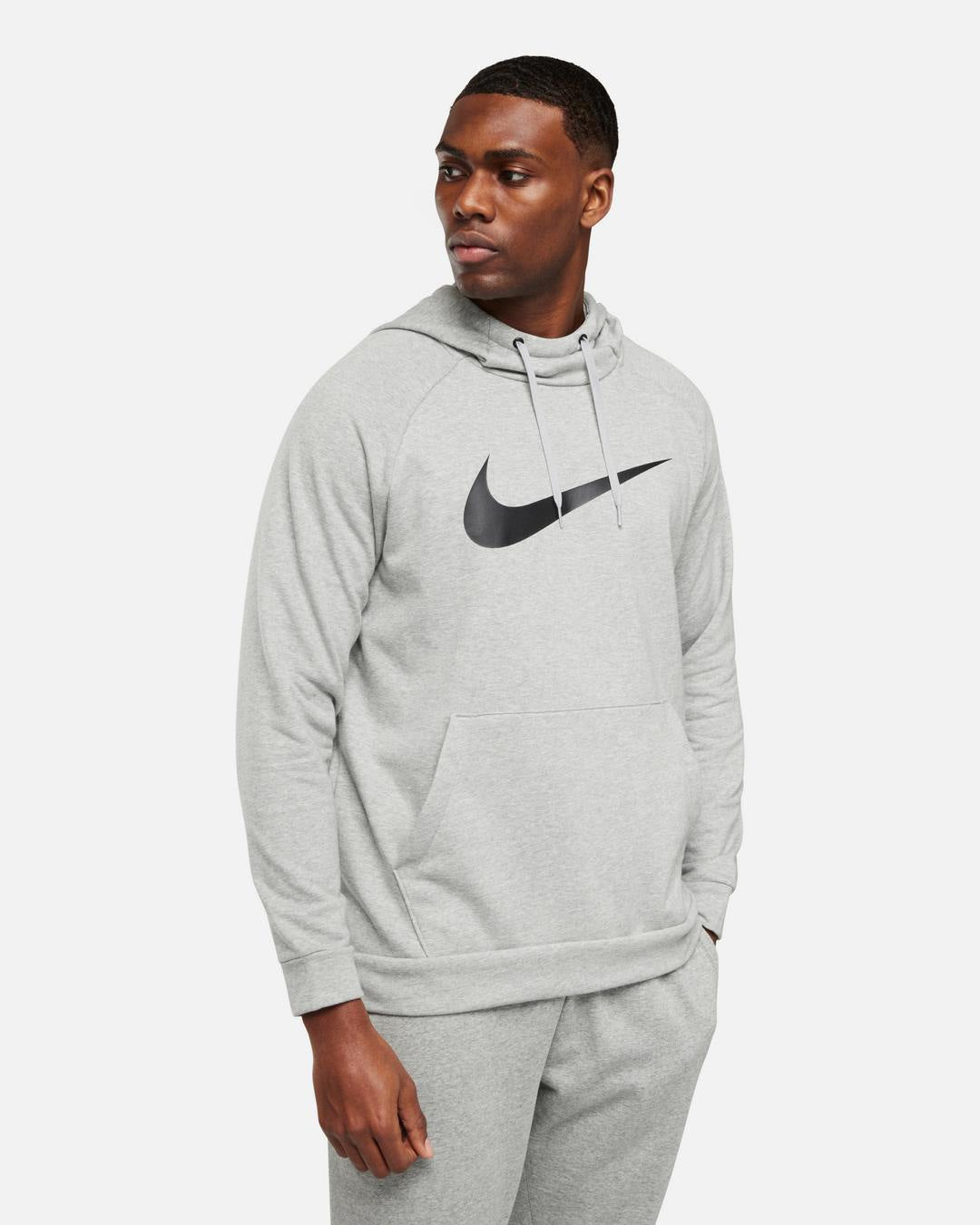 Nike Dry Graphic Hoodie - Grey/Black