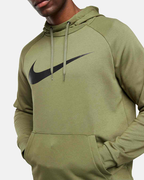 Sweat a capuche Nike Running Dry Graphic - Kaki/Noir - Footkorner