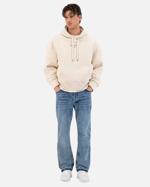 Sweat à capuche ADJ Culture Print - Beige/Noir - Footkorner